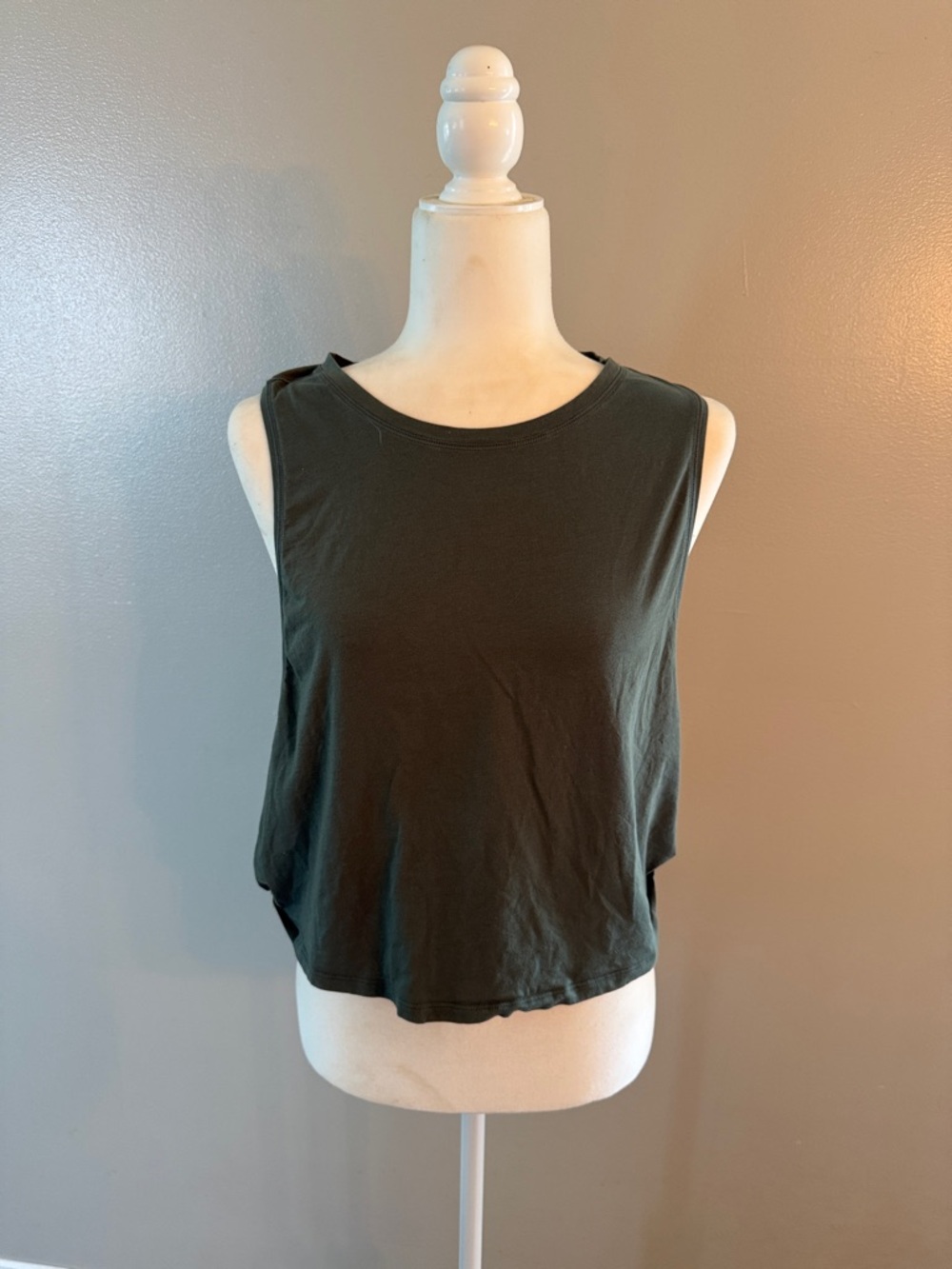 CRZ YOGA Graphite Green Pima Cotton Large Armhole Tank